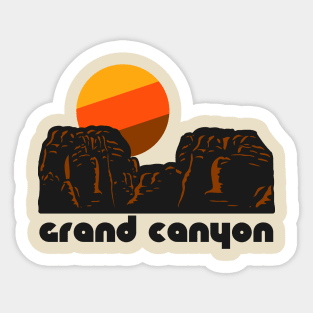 Retro Grand Canyon ))(( Tourist Souvenir National Park Design Sticker